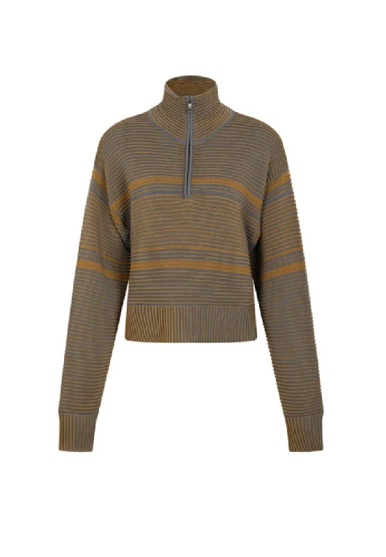 Mille-Feuille Ribbed Cool Weather Pullover Sarouel Sleeve Pullover
