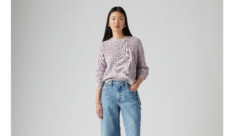 Levi W Snowflake Pullover Slouchy Comfort Pullover