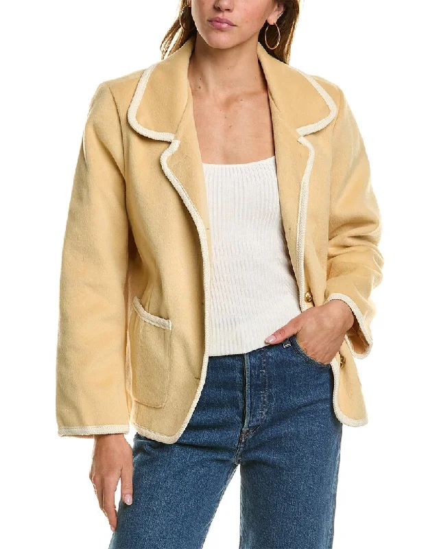Abbey Coat Appliqued Beaded Sequined