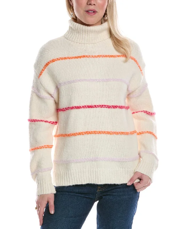 ANNA KAY Isolede Cashmere-Blend Pullover Shirred Sleeve Feminine