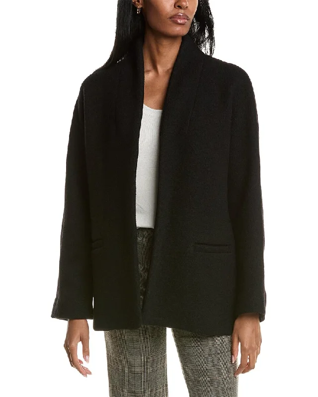 ba&sh Wool Coat Welt Pockets Slit Pockets Flap Pockets