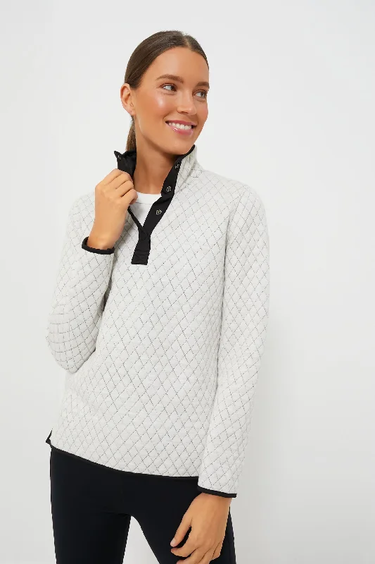 White and Black Corbet Reversible Pullover Cowl Neck Pullover