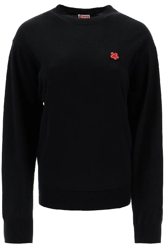 Boke Flower Pullover Polo Neck Sweater