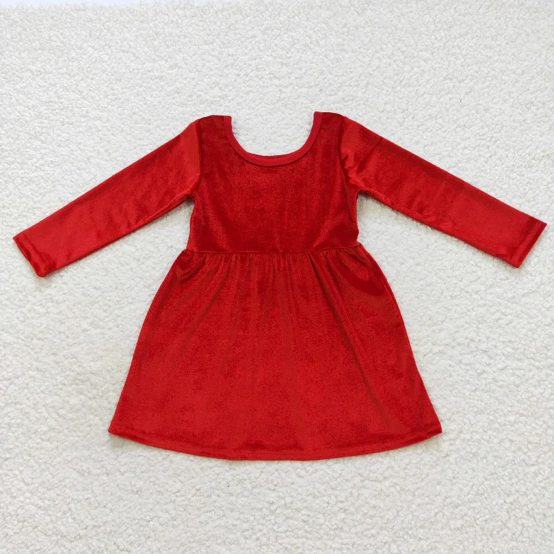 Boutique Baby Girls Velvet Dresses GLD0335 Tunics Prom sequined