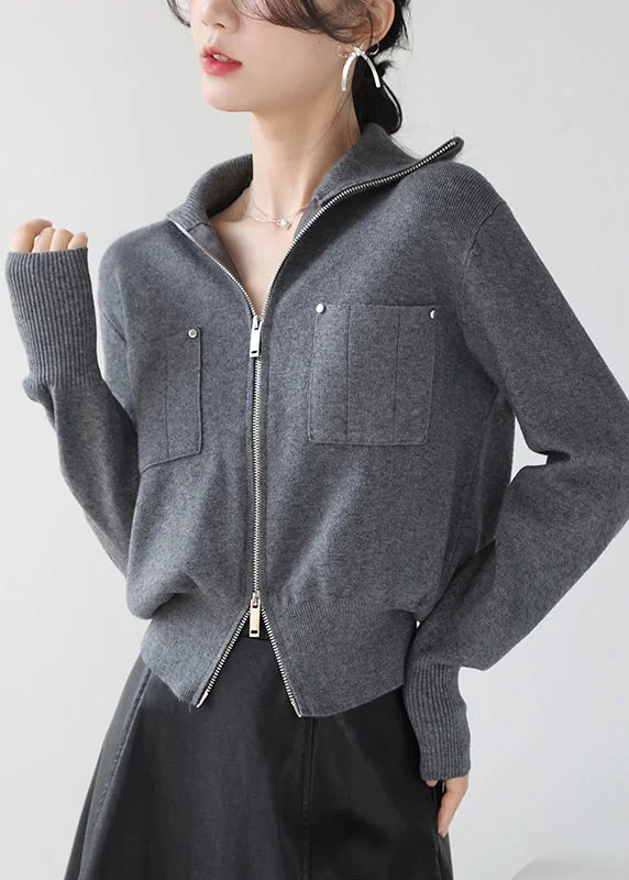 Boutique Grey Peter Pan Collar Pockets Knit Short Coat Winter Peter Pan Collar Cowl Neck Turtleneck Boutique Grey Peter Pan Collar Pockets Knit Short Coat Winter Peter Pan Collar Cowl Neck Turtleneck