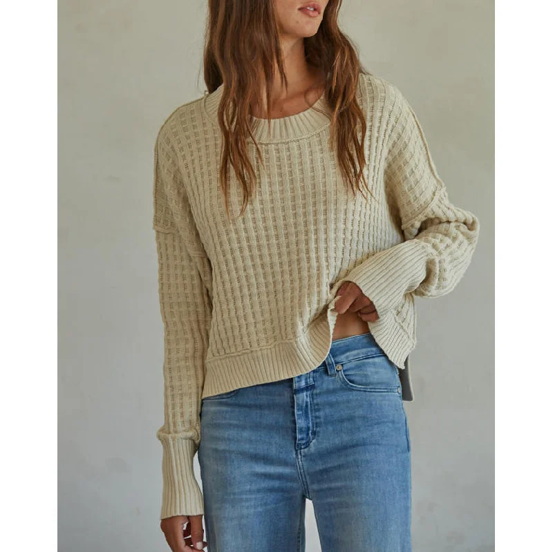 By Together - Baylor Pullover - Natural Bell Sleeve Stylish