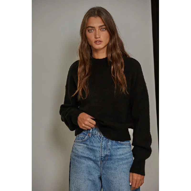 By Together - Heidi Pullover - Black One Shoulder Top