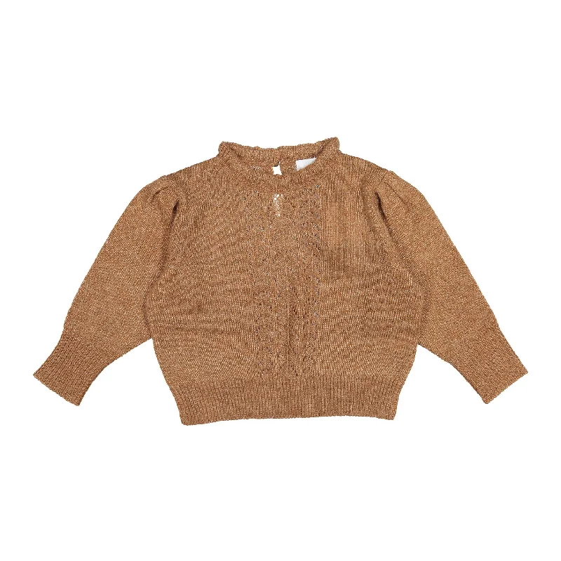 Cera Una Volta Rust Stefania Pullover Sabrina Neck Pullover