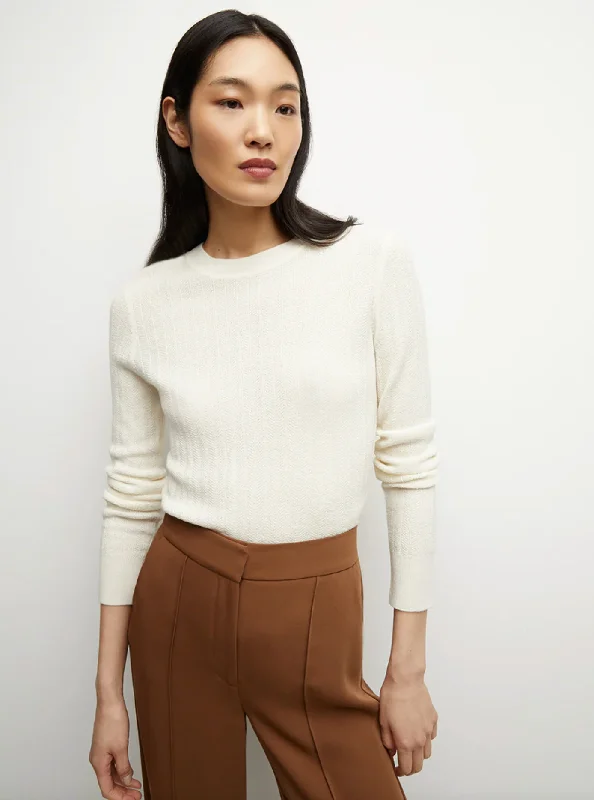 Cheval Pullover Ivory Three Quarter Sleeve