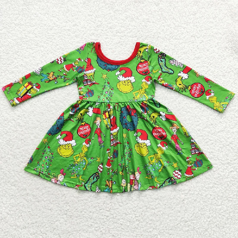 Christmas Girls Dress Boutique Kids Clothes Girls Long Sleeve Dresses GLD0345 Tunics Versatile stylish Christmas Girls Dress Boutique Kids Clothes Girls Long Sleeve Dresses GLD0345 Tunics Versatile stylish