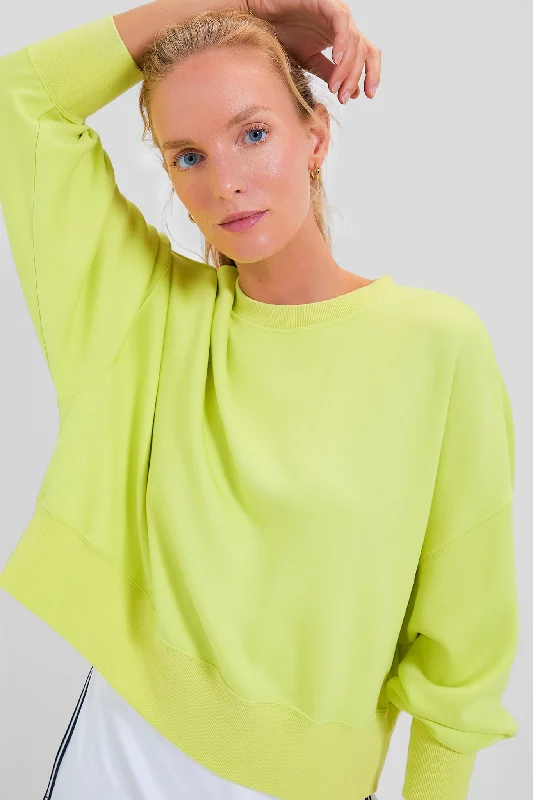 Citron Cropped Oliver Pullover Scalloped Neck Pullover
