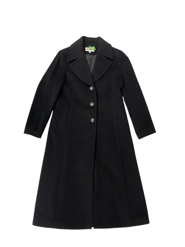 Coat Designer By Michael Kors In Black, Size: 12 Buttoned Zippered Snapped