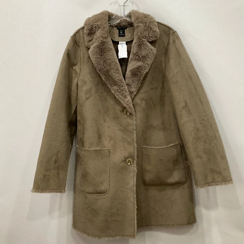 Coat Faux Fur & Sherpa By Rachel Zoe In Grey, Size: S Asymmetrical Diagonal princess Coat Faux Fur & Sherpa By Rachel Zoe In Grey, Size: S Asymmetrical Diagonal princess