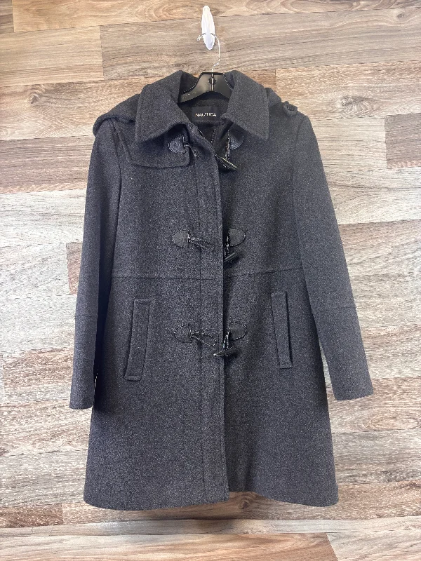 Coat Other By Nautica In Grey, Size: L Tie-Waist Belted Drawstring