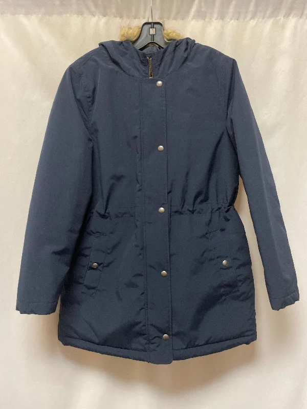 Coat Puffer & Quilted By J. Crew In Blue, Size: S Herringbone Houndstooth Plaid