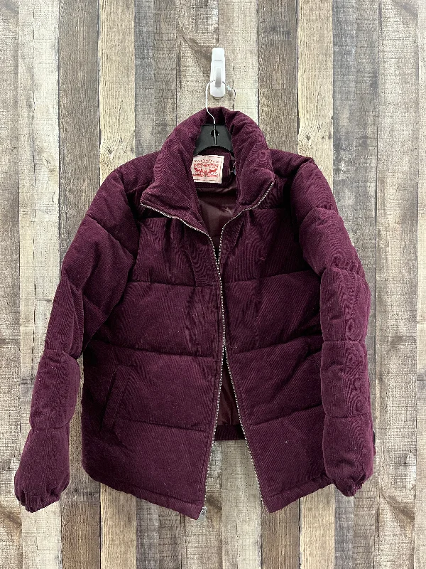 Coat Puffer & Quilted By Levis In Purple, Size: L Blazer Duffle Coat Pea Coat