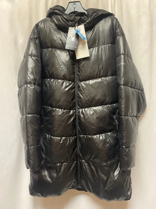 Coat Puffer & Quilted By Spyder In Black, Size: L Parka Down Jacket Wool Coat