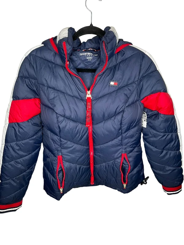 Coat Puffer & Quilted By Tommy Hilfiger In Blue, Size: S Lapel Coat Peter Pan Collar Coat Cowl Neck Coat Coat Puffer & Quilted By Tommy Hilfiger In Blue, Size: S Lapel Coat Peter Pan Collar Coat Cowl Neck Coat