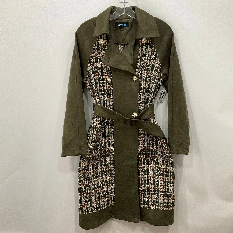 Coat Trench Coat By Alice Blue In Green, Size: S A-Line Ball Gown Mermaid