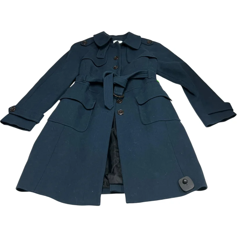 Coat Trench Coat By Loft In Navy, Size: S Quilted Jacket Anorak Windbreaker