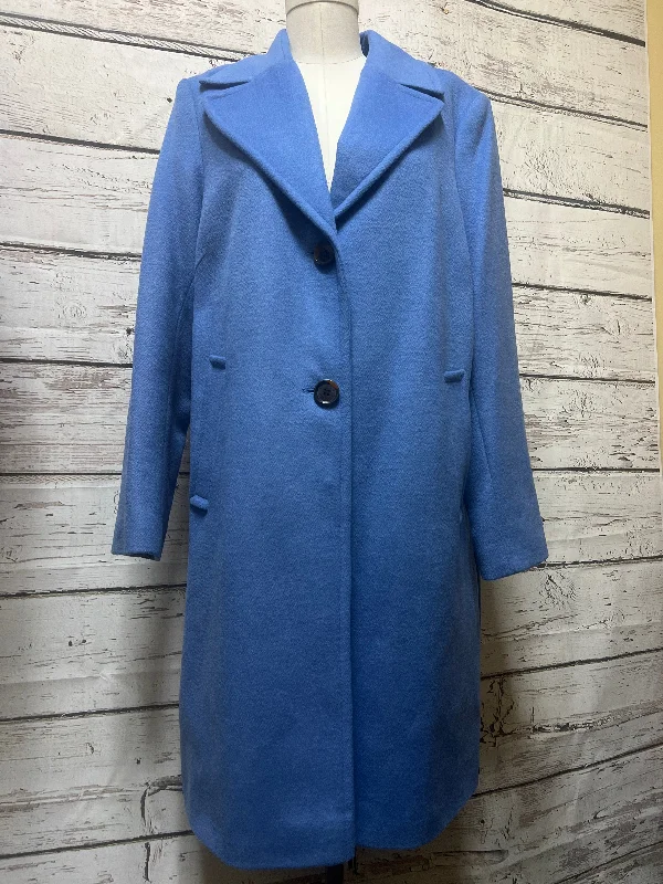 Coat Wool By Sam Edelman In Blue, Size: 1x Coat Overcoat Trench Coat