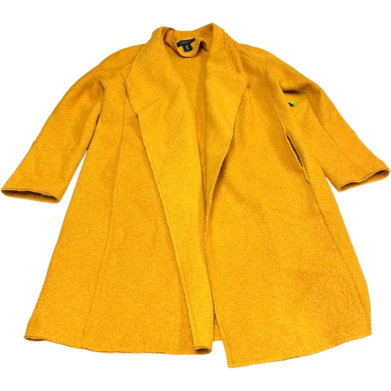 Coat Wool By Tahari By Arthur Levine In Yellow, Size: S Turtleneck Jacket Crew Neck Jacket V-Neck Jacket Coat Wool By Tahari By Arthur Levine In Yellow, Size: S Turtleneck Jacket Crew Neck Jacket V-Neck Jacket