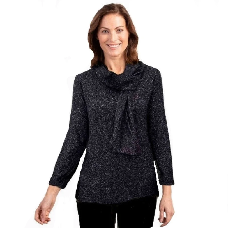 Habitat Soft Knit Tie Neck Pullover - 35880 Button Front Sweater