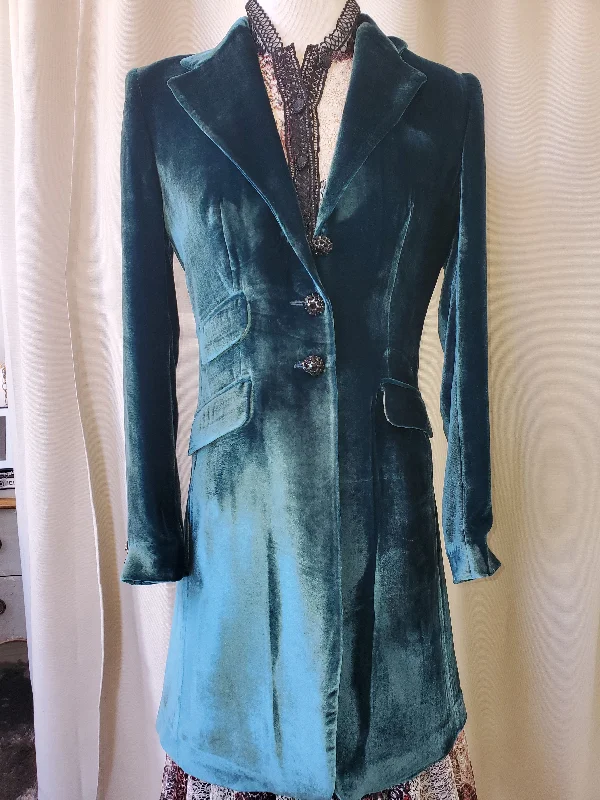 T.ba Levita Classic Short Coat Velvet Lux Striped Polka Dot Floral