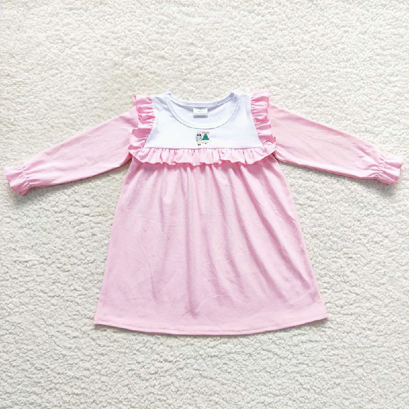 Cute Baby Girls Dress Pink Christmas Long Sleeve Girls Dresses GLD0274 Tunics Stylish elegant Cute Baby Girls Dress Pink Christmas Long Sleeve Girls Dresses GLD0274 Tunics Stylish elegant