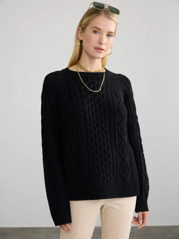 DEIDRE CABLE PULLOVER Chunky Knit Pullover