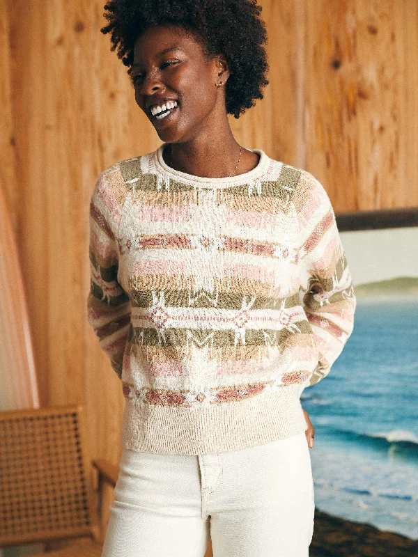 Doug Good Feather Cotton Slub Pullover - Spring Desert Earth Fire Fine Merino Wool