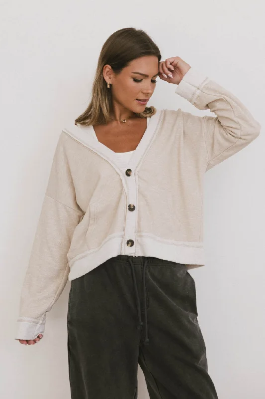 Fable Knit Cardigan Elasticated Padded Insulated