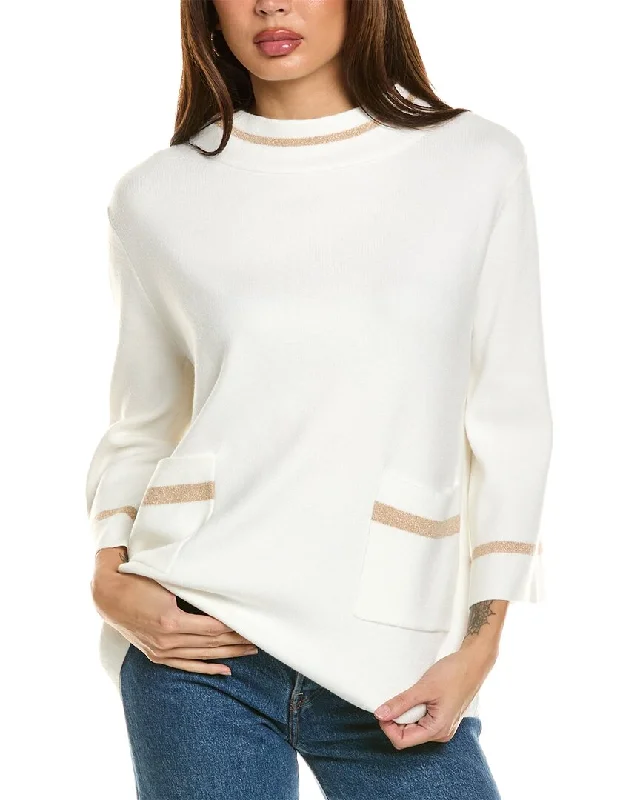 FATE 3/4-Sleeve Pullover Boat Neck Sweater