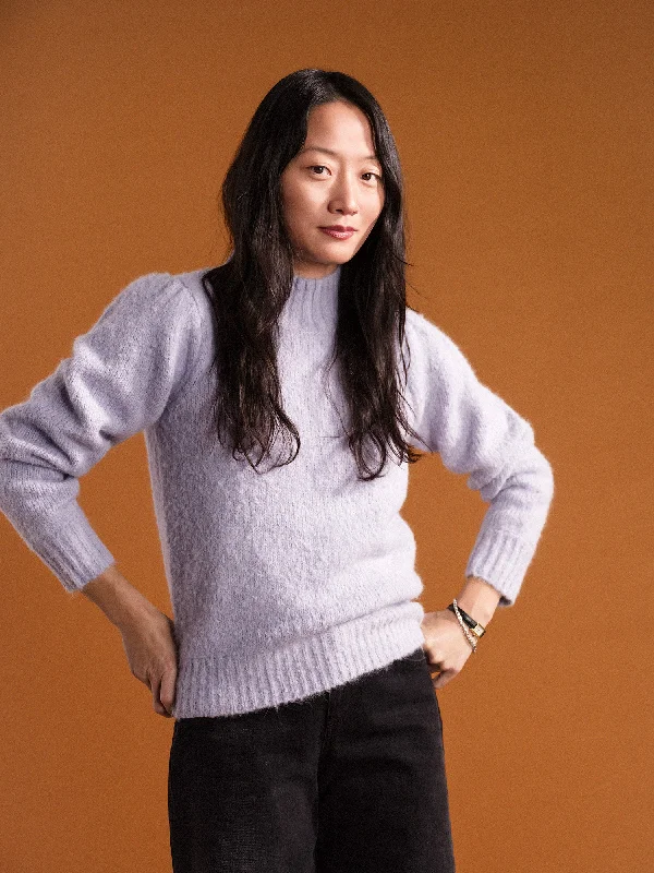 Fleur Solid Pullover Jewel Neck Pullover