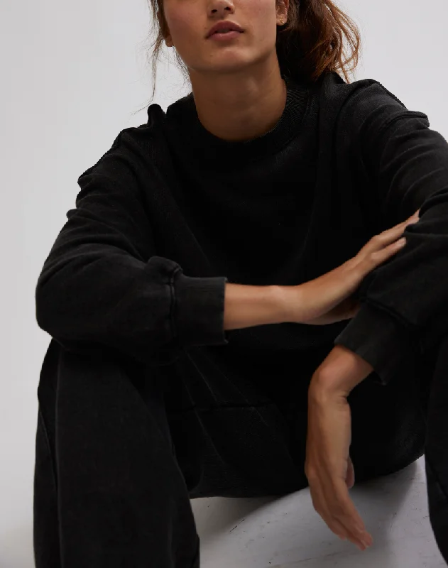 All Star Pullover Solid Crew Neck Wool