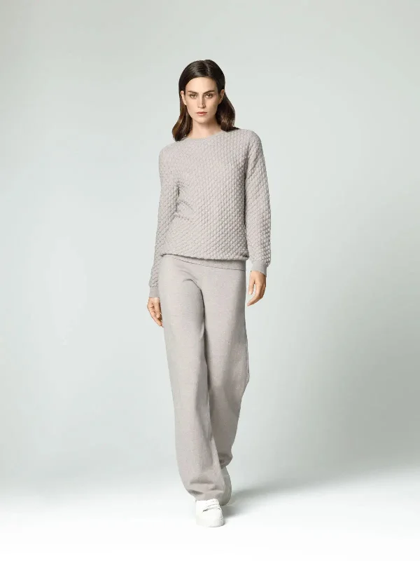 Knitted pullover made of cashmere pearls Boyleg Sleeve Pullover