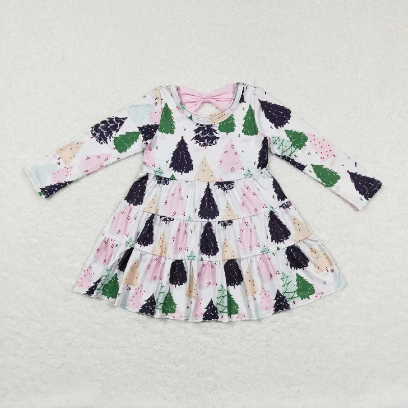 GLD0468 Colorful Christmas tree bow long-sleeved dress Tunics Review highly