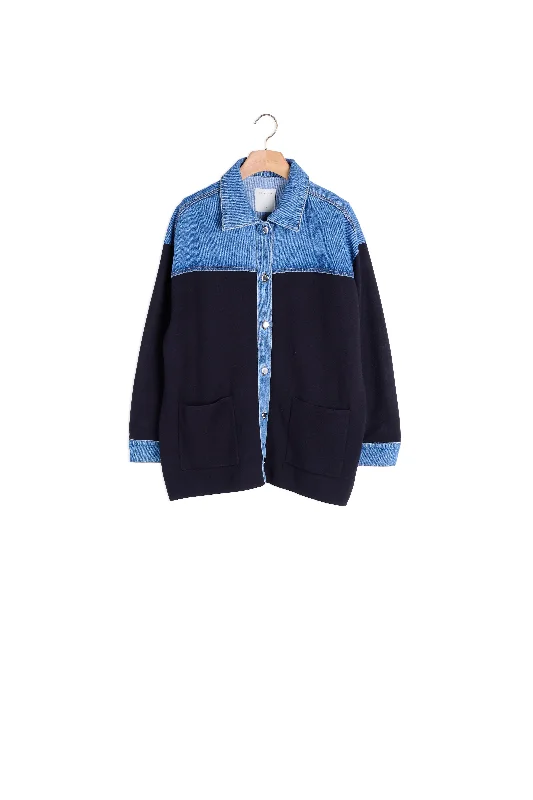 Cardi-coat bi-matière esprit veste Trim Padded Insulated