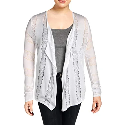 INC Womens Embroidered Long Sleeves Cardigan Sweater Notch Collar Peter Pan Collar Cowl Neck INC Womens Embroidered Long Sleeves Cardigan Sweater Notch Collar Peter Pan Collar Cowl Neck