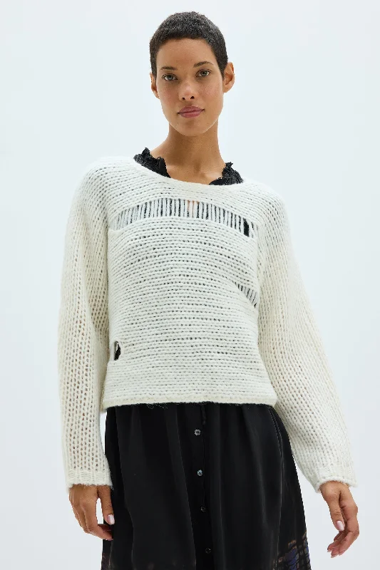Ivory Quinn Pullover Long Bell Sleeve