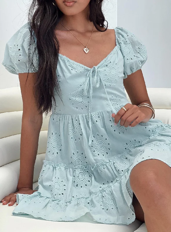 Lavine Mini Dress Blue Tunics Timeless classic