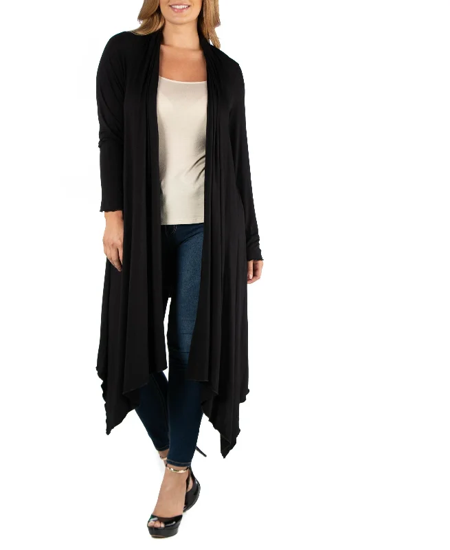 Long Sleeve Knee Length Open Plus Size Cardigan Cashmere Blend Cotton Blend Poly Blend Long Sleeve Knee Length Open Plus Size Cardigan Cashmere Blend Cotton Blend Poly Blend