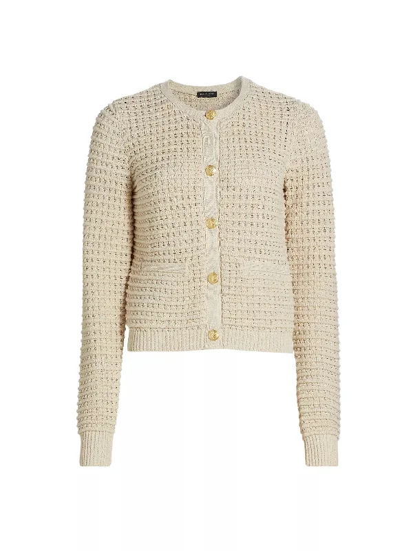 Marlee Cardigan Cable Knit Ribbed Knit Lace Knit
