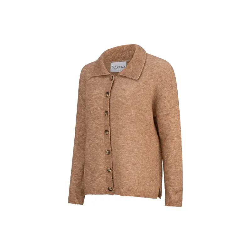 Maxted Sunday Pullover - Camel V-Neck Stylish Pullover
