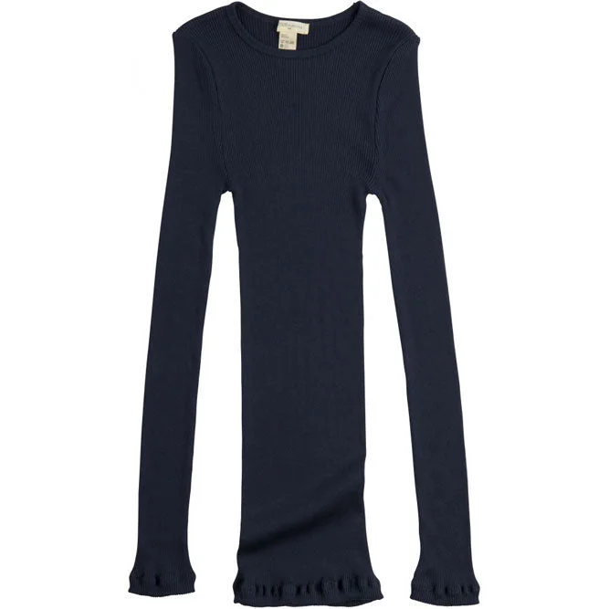 Minimalisma Dark Blue Gerda Womens Pullover Asymmetrical Neck Pullover