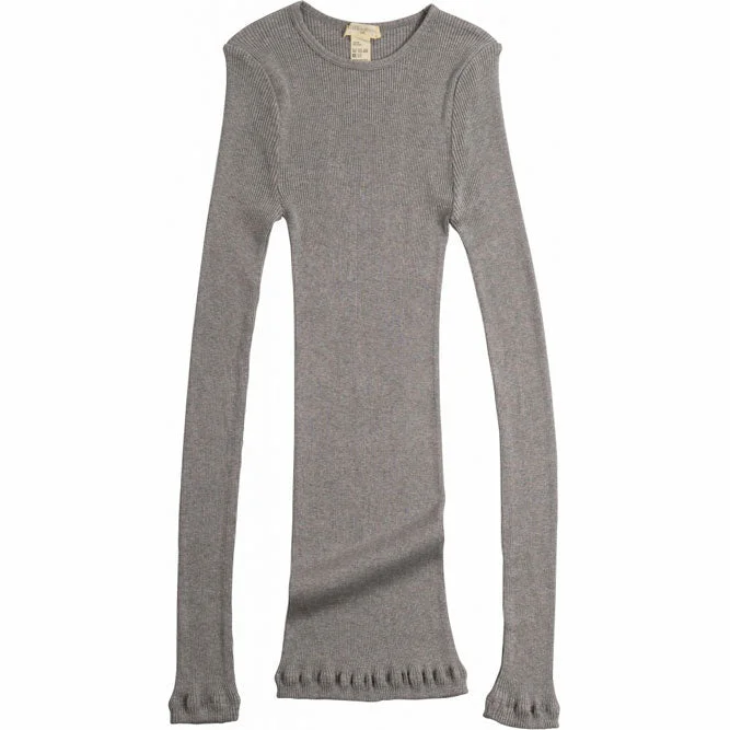 Minimalisma Grey Melange Gerda Womens Pullover Bell Sleeve Stylish