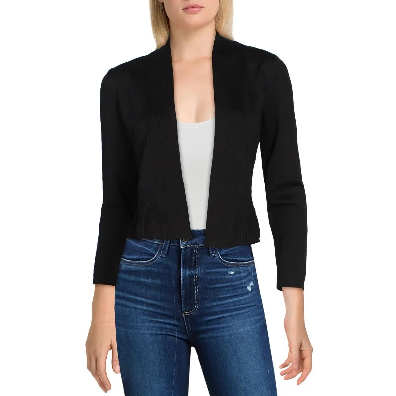 Nic + Zoe Womens First Day Ribbed Trim Layering Cardigan Sweater Crew Neck V-Neck Turtle Neck Nic + Zoe Womens First Day Ribbed Trim Layering Cardigan Sweater Crew Neck V-Neck Turtle Neck
