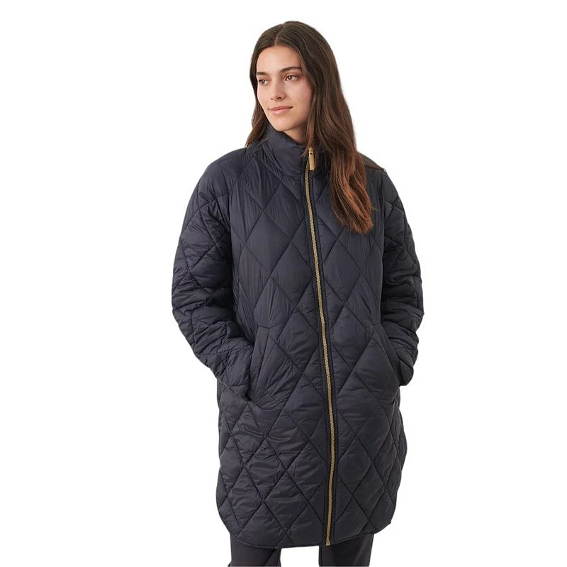 Olilas Quilted Coat in Dark Navy A-Line Ball Gown Mermaid