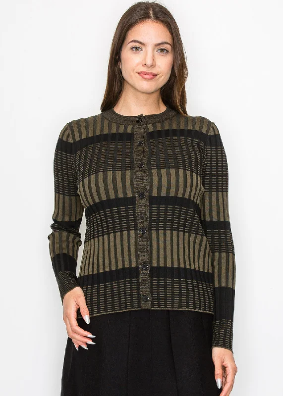 Olive and Black Buttoned Ribbed Cardigan Nylon Fabric Polyester Fabric Spandex Fabric Olive and Black Buttoned Ribbed Cardigan Nylon Fabric Polyester Fabric Spandex Fabric