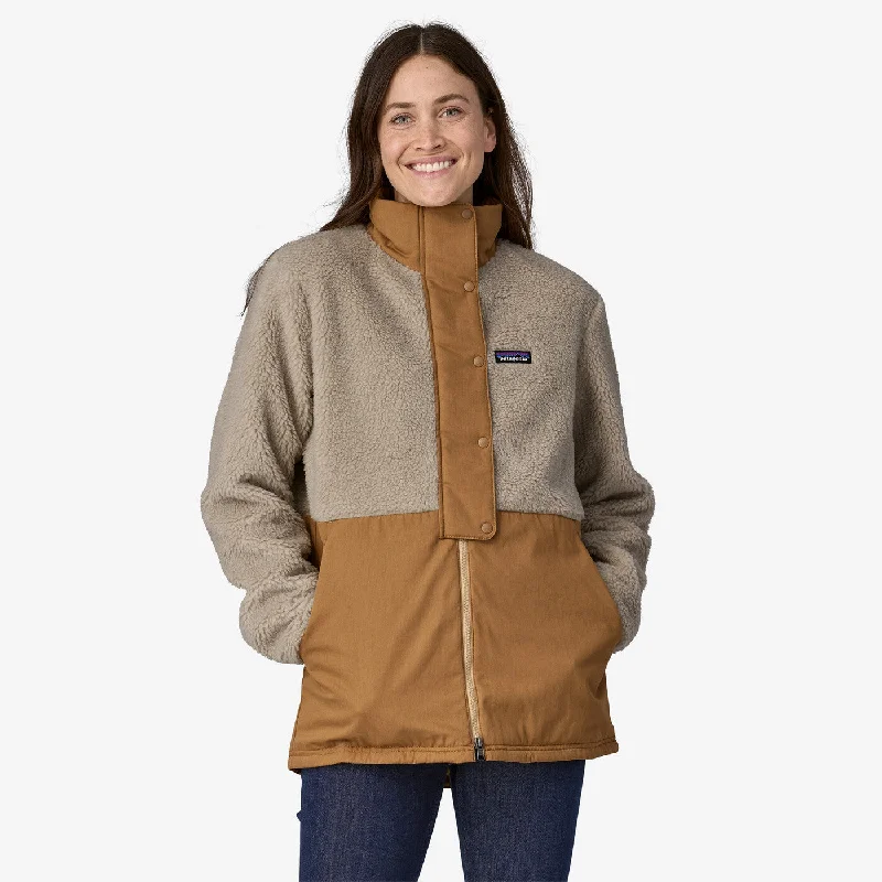 Women's Driftwood Canyon Coat - Nest Brown Buttoned Toggled Snapped
